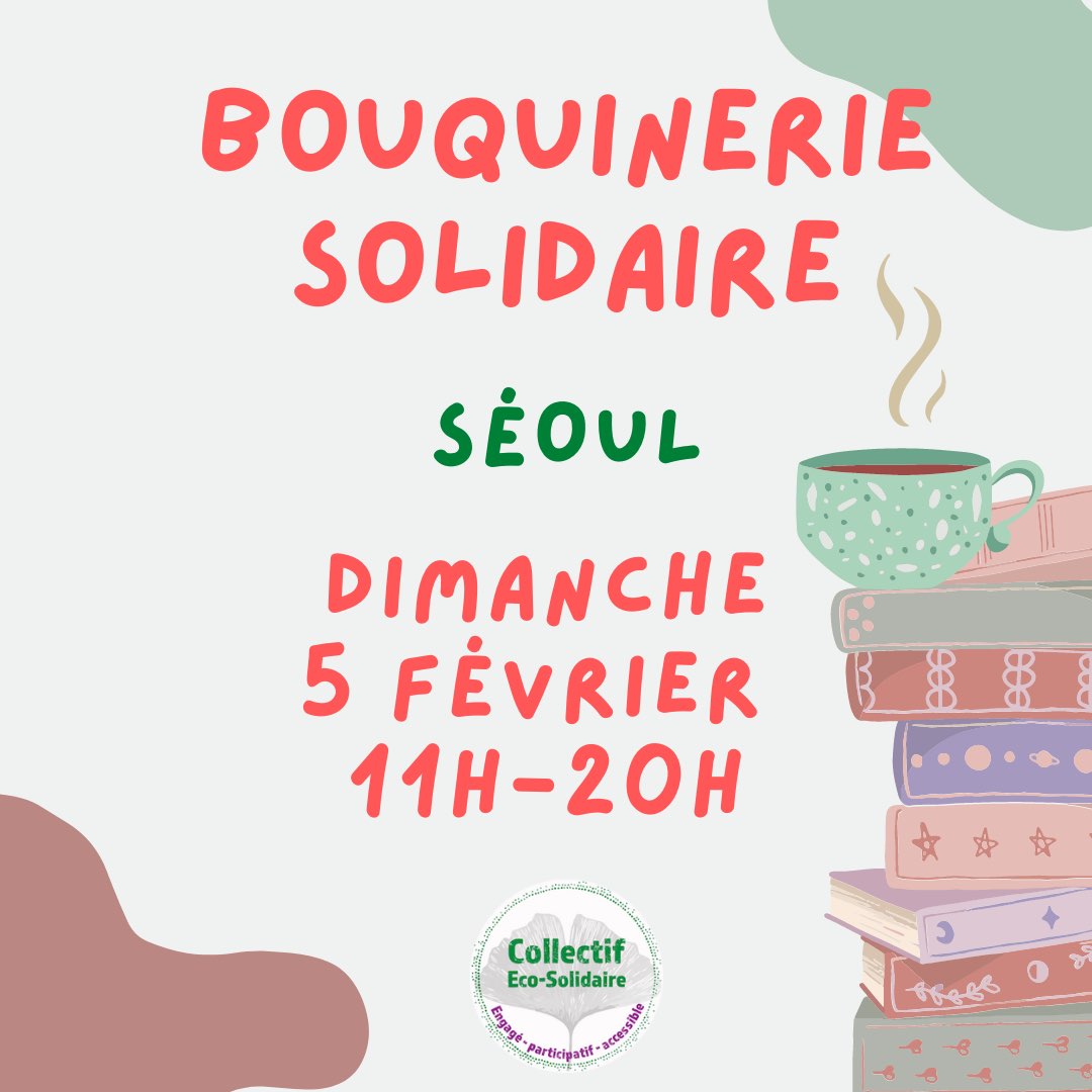 Séoul bouquinerie solidaire février 2023