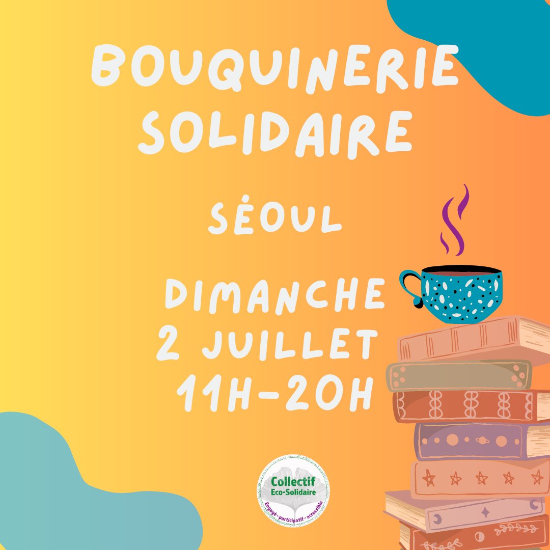 Séoul bouquinerie solidaire juillet 2023