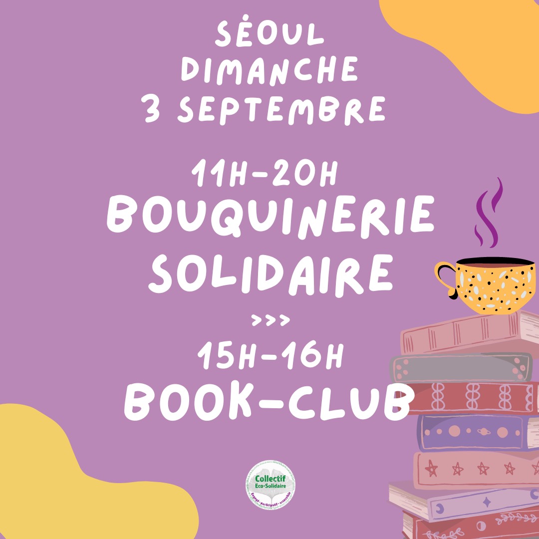 Bouquinerie solidaire et book-club septembre 2023